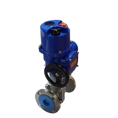 Q Entelijan Pati-vire elektrik Actuator pou DN100 k ap flote valv boul